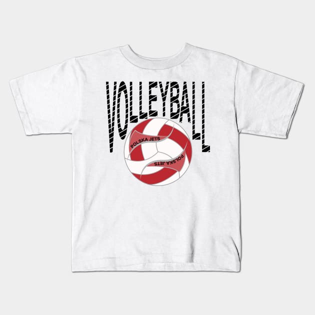 Volleyball Poland Kids T-Shirt by Designoholic